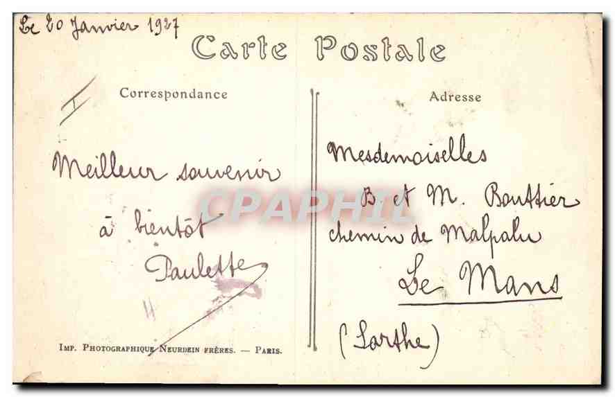 CPA Rennes le Palais de Justice Tramway — Verso