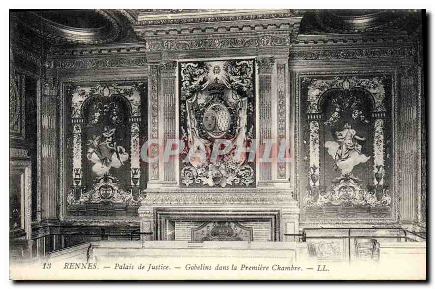 CPA Rennes le Palais de Justice Gobelins dans la premiere Chambre 
