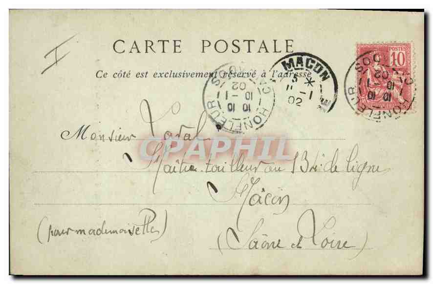 CPA La Rochelle le Palais de Justice  — Verso
