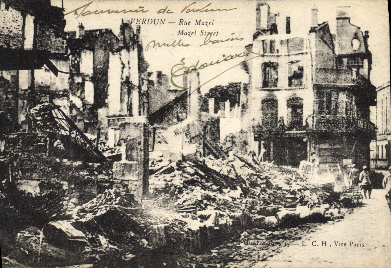 CPA Militaria Verdun Rue Mazel 