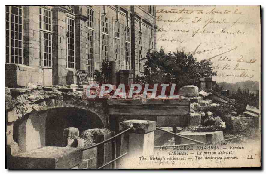 Verdun — The Bishop's Palace, the destroyed steps — L.L. n° 600