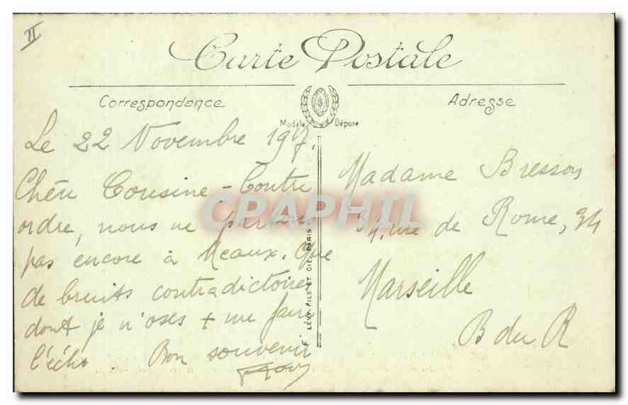 Neuville-Saint-Waast — Defense of the Village — Visé Paris n° 626 — Back