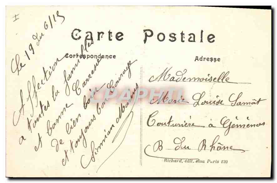 CPA Militaria La grande guerre 1914 15 Haute Alsace Observatoire de l'Erstenstein au dessus de Stein — Rückseite