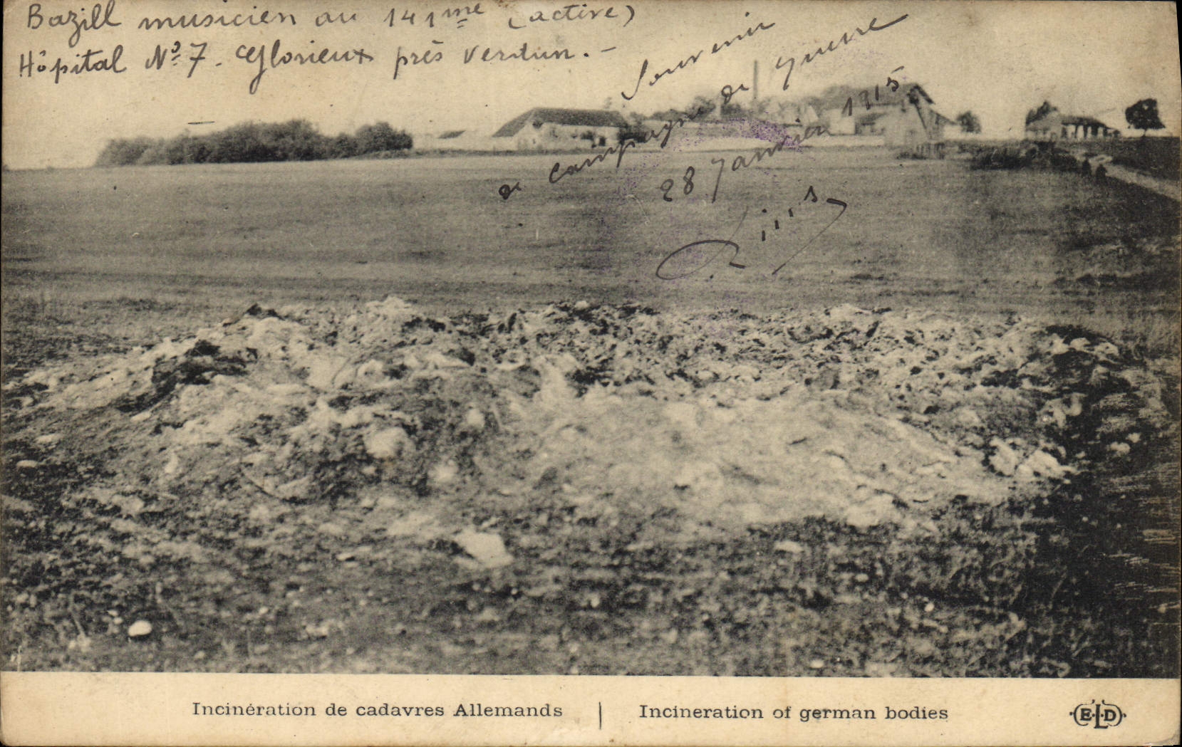 Incineration of German Corpses — Campaign in France — Publisher B.D.