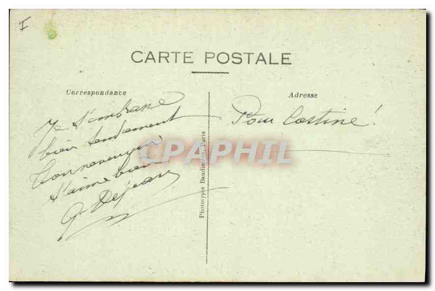 Reims bombardé — Maison de Modes 'Au Bonheur des Dames', rue du Cadran-Saint-Pierre — Verso
