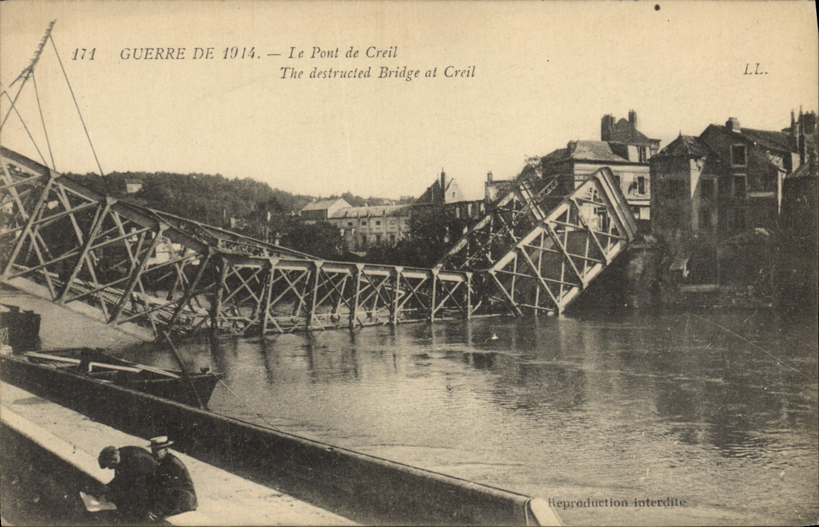 Le Pont de Creil — Détresse de la guerre 1914 — L.L. n°174