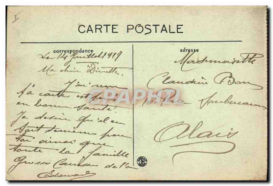 Verdun — Faubourg de Belleville après le Bombardement — E.C.H. Paris — Rückseite
