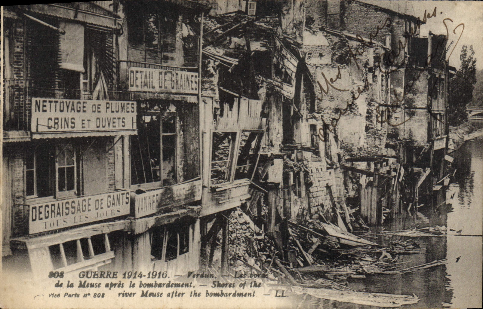 Verdun — Les bords de la Meuse après le bombardement — Visé Paris n°808
