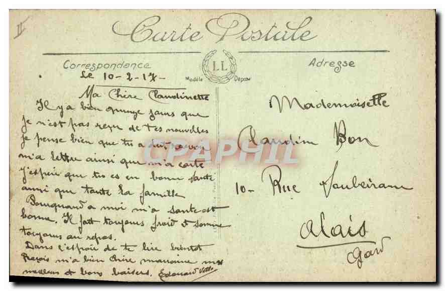Verdun — Les bords de la Meuse après le bombardement — Visé Paris n°808 — Verso