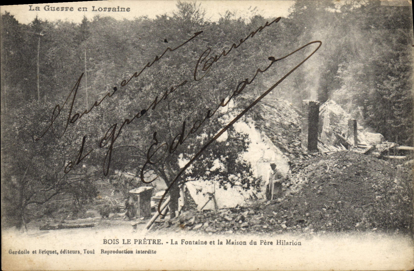 Bois le Prêtre — La Fontaine et la Maison du Père Hilarion — Gerdolle et Ériquet, Toul