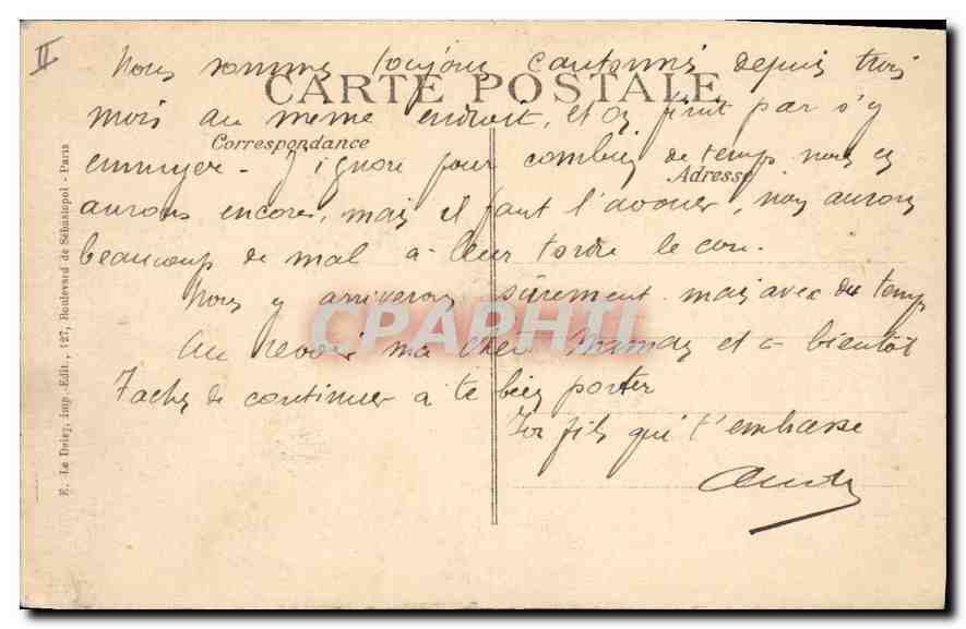 Albert (Somme) — Les Usines Rochet Schneider incendiées par les Allemands — Série 15, n° 1914 — Rückseite