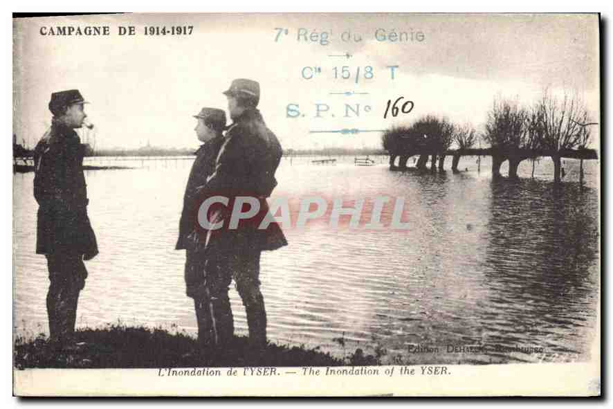 L'Inondation de l'Yser — 7e Régiment du Génie — Édition DEHATON, Neuilly-sur-Marne