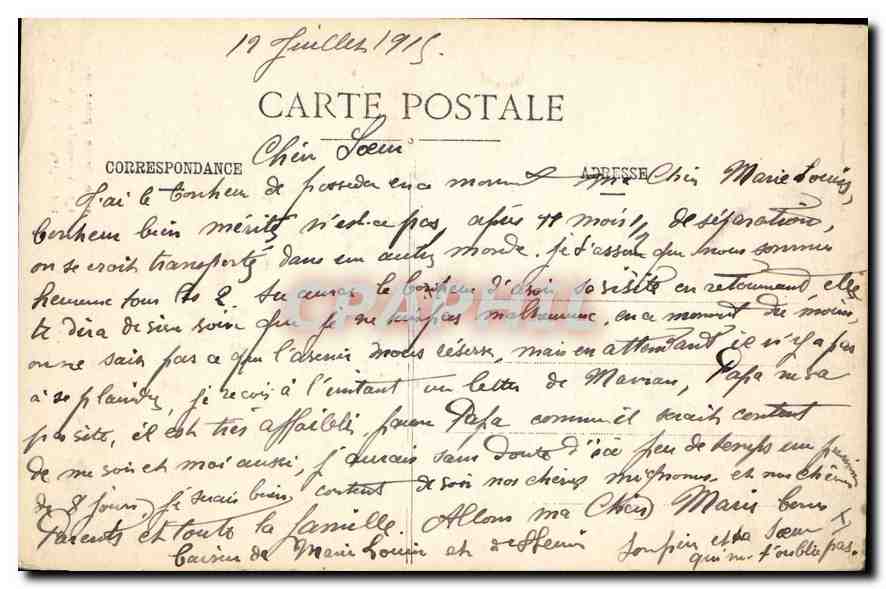 Nancy - Bombardement des 9-10 Septembre 1914 - Boulevard Lobau, 10 bis — Rückseite