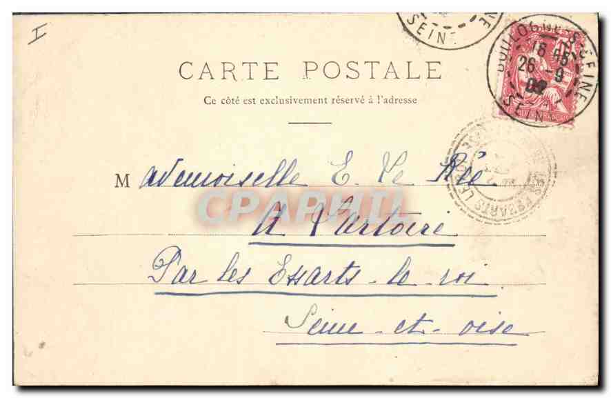 Mézières — L'Église et maisons environnantes — S.P. édit. L. Dutoit à Reims, n°10 — Verso