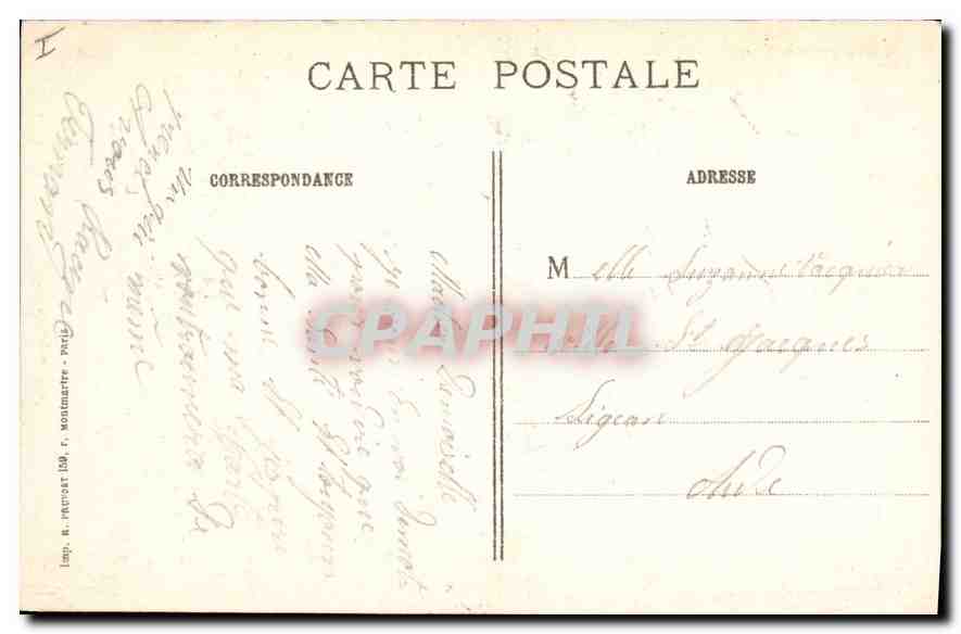 Carence (P.-de-C.) — La route de Carence à Souchez — Visé Paris 403 — Rückseite