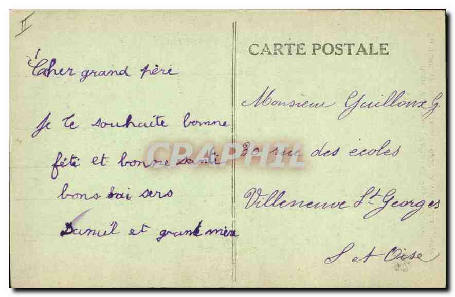 CPA Folklore Notre Auvergne region du Puy de Dome  — Verso