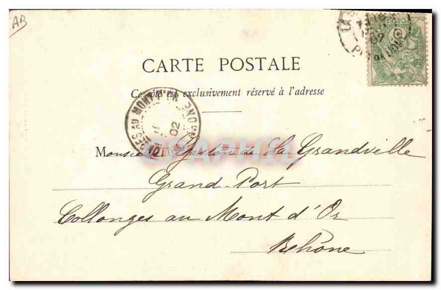 CPA Folklore Auvergne vieux Berger  — Verso