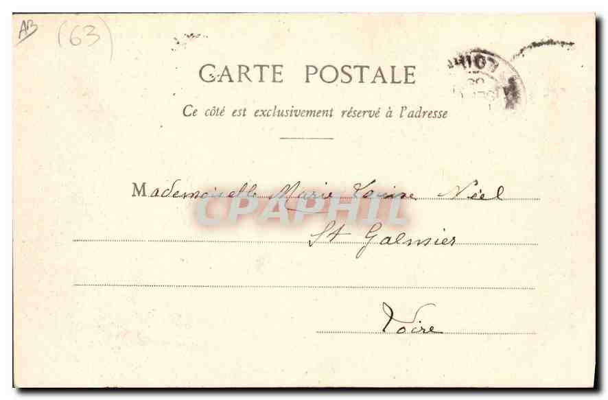 Vieux Berge — Auvergne — Lib. Bougé-Beaï, rue de l'Écu, Clermont-Ferrand — Verso