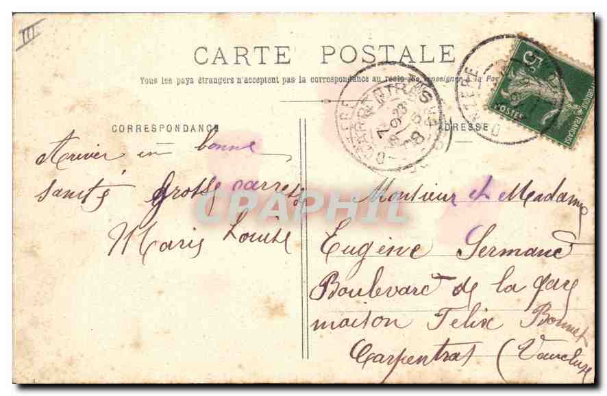 CPA Folklore La Bourree d'Auvergne  — Verso