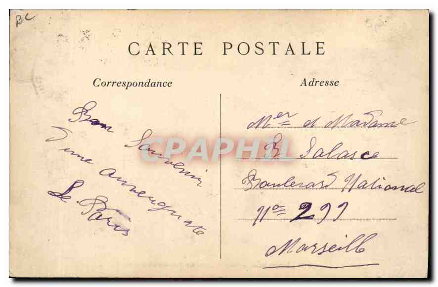 Paysans d'Auvergne se rendant au marché — L'Hirondelle Paris, n°34 — Rückseite