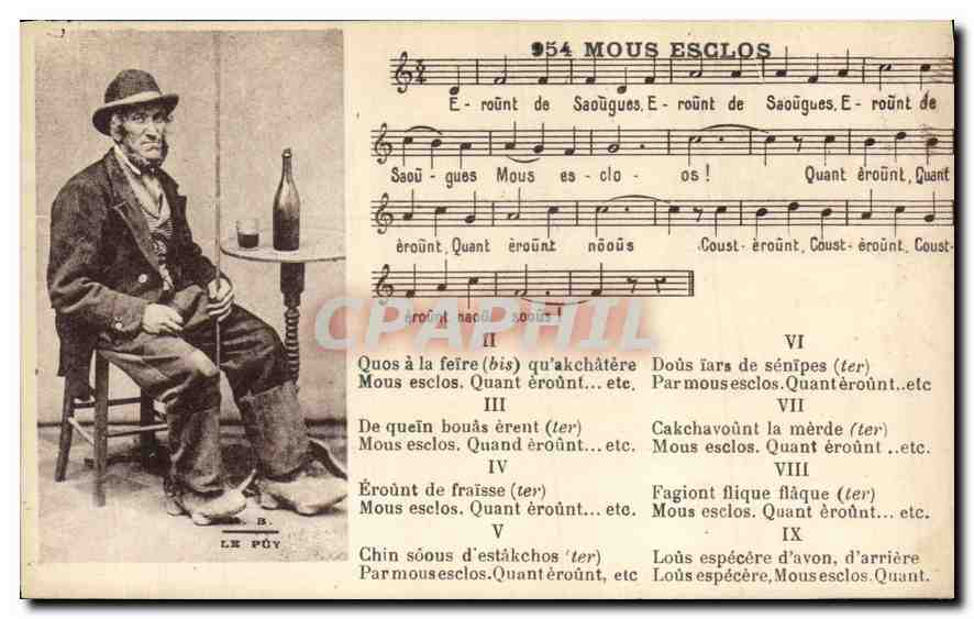 CPA Folklore Mous Esclos le Puy 