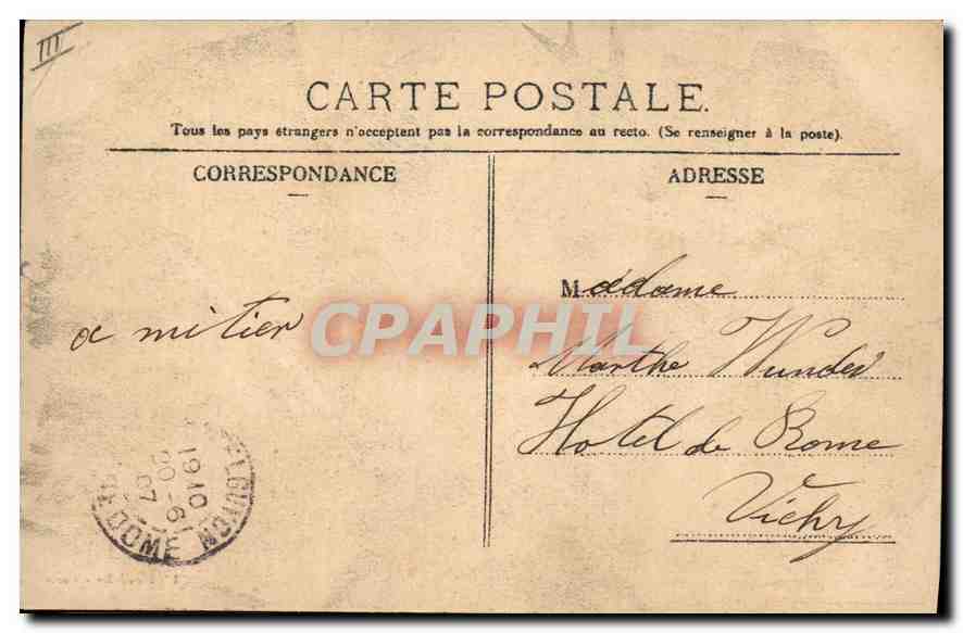 CPA Folklore Bonjour d'Auvergne  — Verso