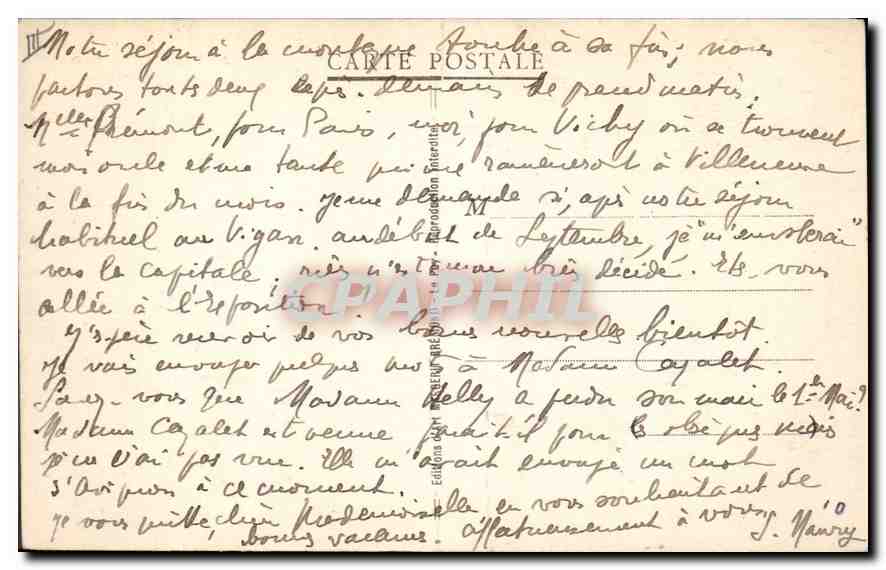 CPA Folklore Ney ma Chin Saou Bourree  — Verso