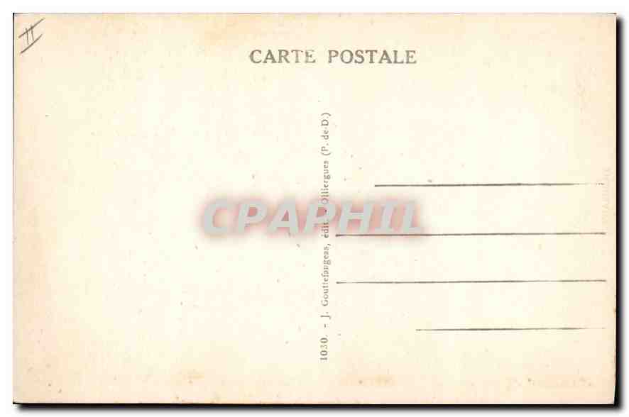 Monsieur le Maire de Fouilly-les-Bougnats — L'Auvergne — J. Gouttianges (P. de D.) — Verso
