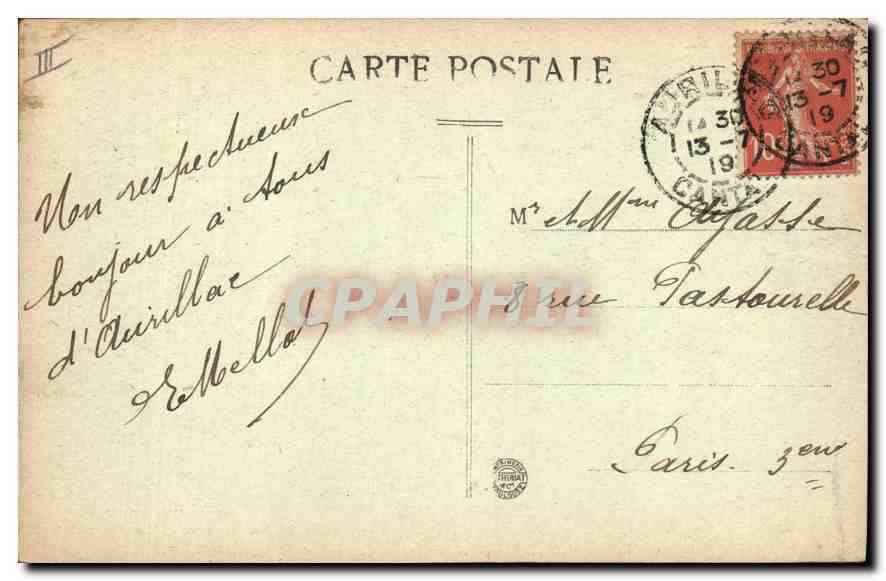 CPA Folklore En Auvergne la Bourree lo Tournichaire  — Verso