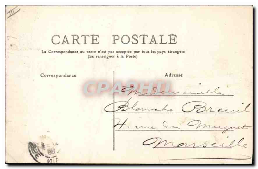 CPA Folklore La Bourree d'Auvergne  — Verso