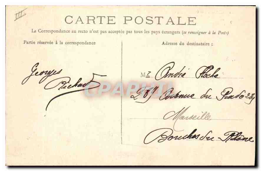 CPA Reims Palais de Justice  — Verso