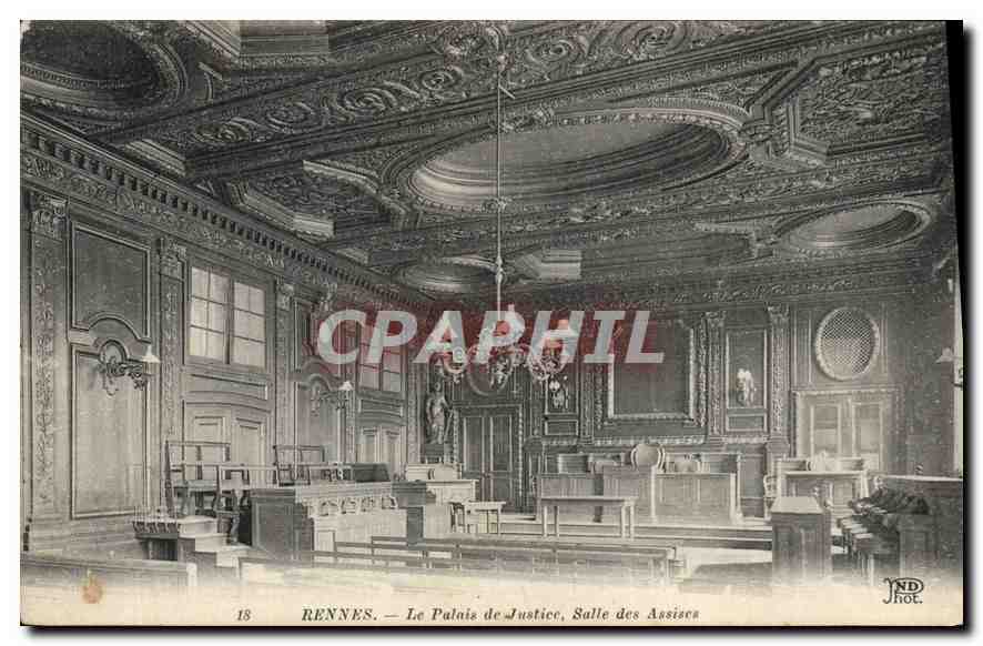 CPA Rennes le Palais de Justice Salle des Assises 