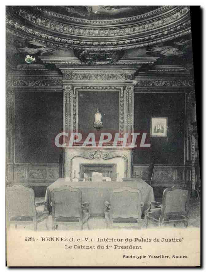 CPA Rennes interieur du palais de justice le cabinet du premier President 