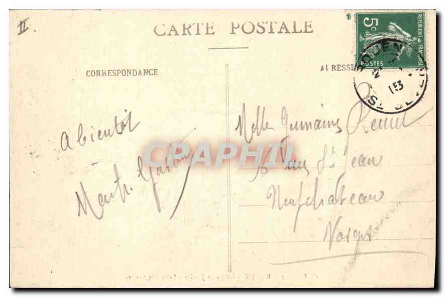CPA Rouen palais de justice salle des Assises  — Verso
