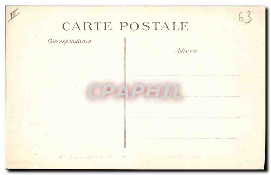 CPA L'Auvergne Pittoresque Riom palais de justice  — Verso