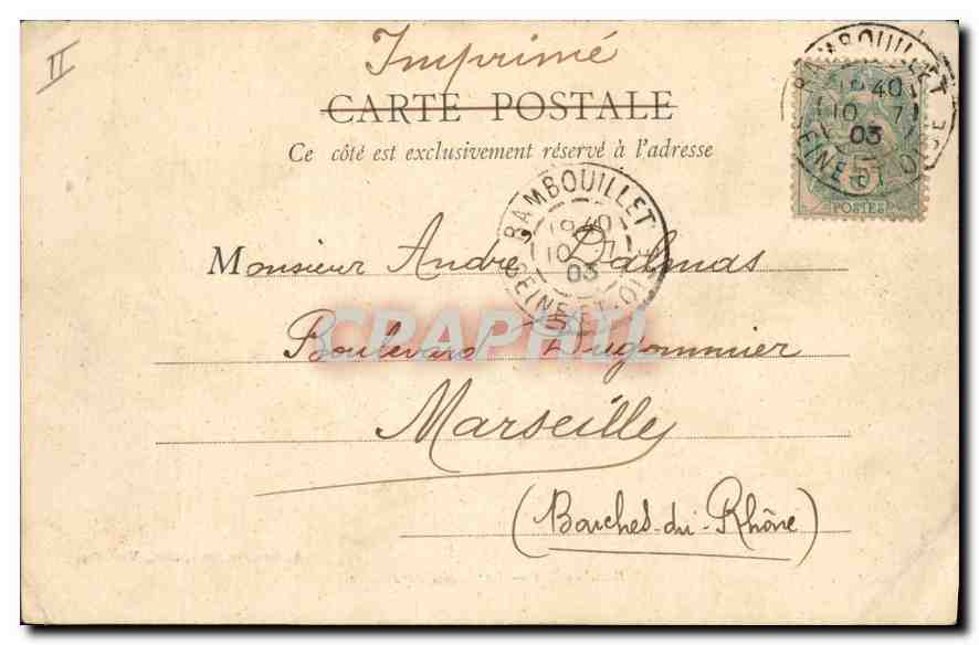 CPA Rambouillet le palais de justice  — Verso