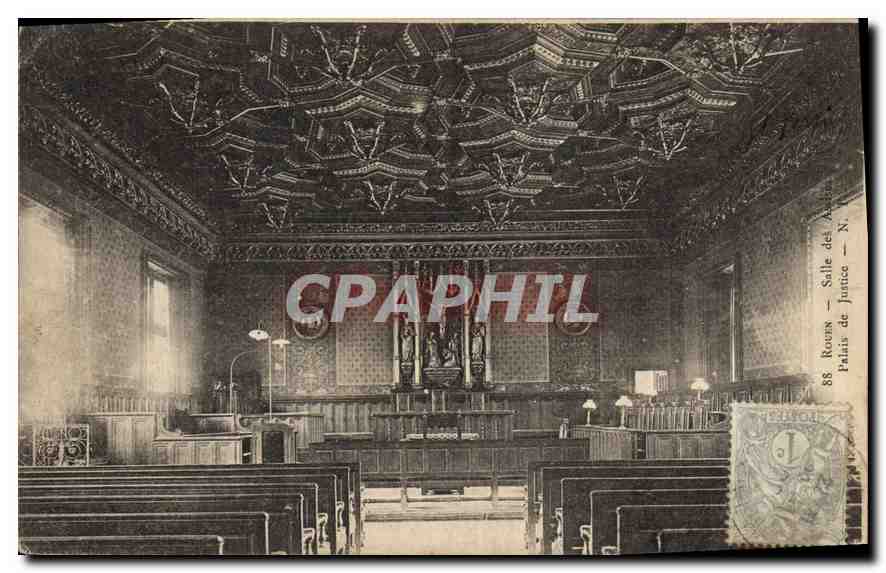 CPA Rouen salle des Assises Palais de justice 