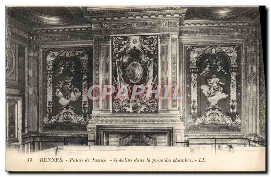 CPA Rennes Palais de justice Gobelins dans la premiere chambre 