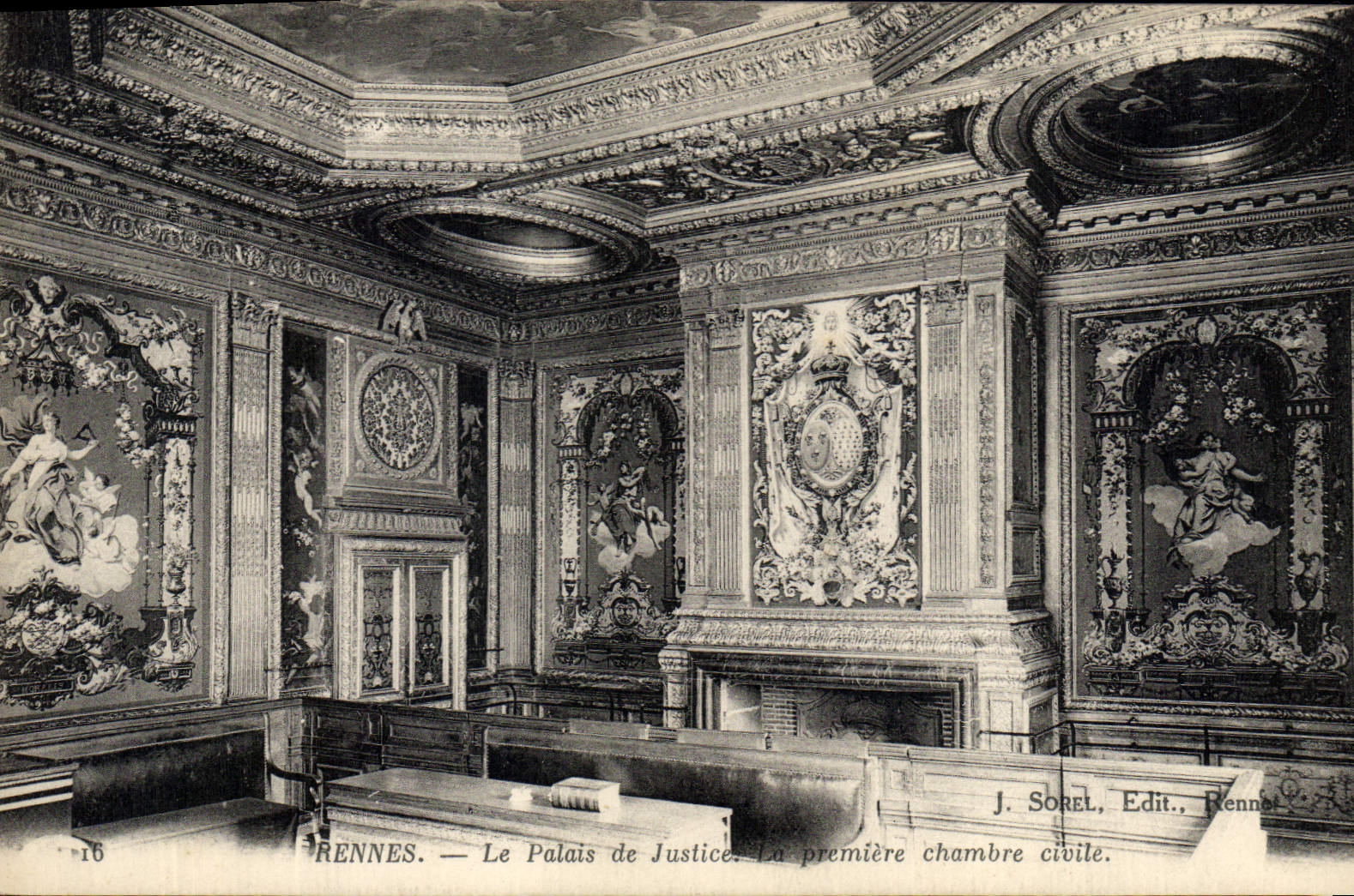 CPA Rennes le Palais de justice le premiere chambre civil 