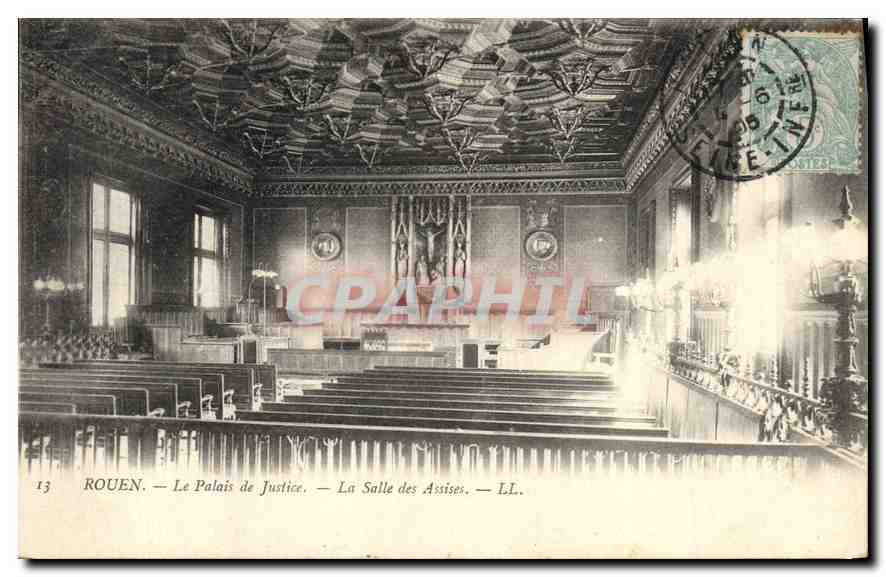 CPA Rouen le Palais de justice la salle des Assises 