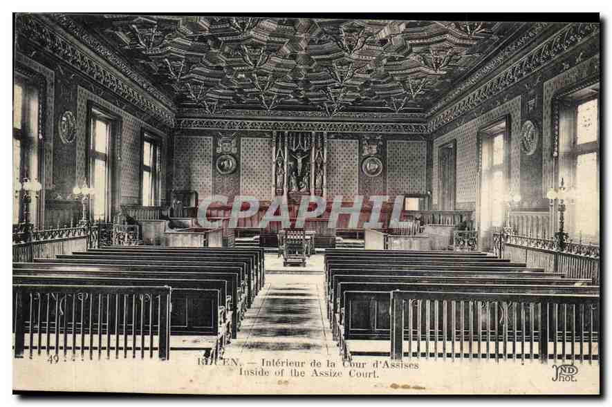 CPA Rouen interieur de la cour d'Assises 