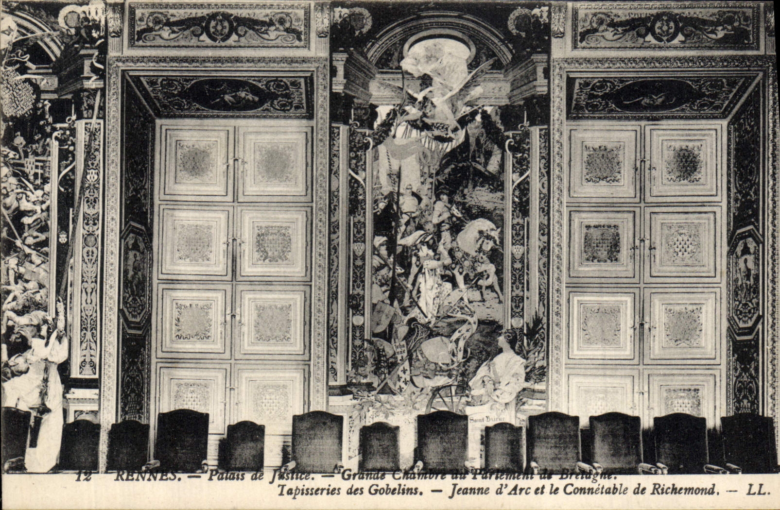 CPA Rennes palais de justice grande chambre du parlement de Bretagne Tapisseries des Gobelins Jeanne