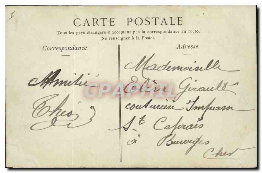 CPA Rouen le Palais de Justice  — Rückseite