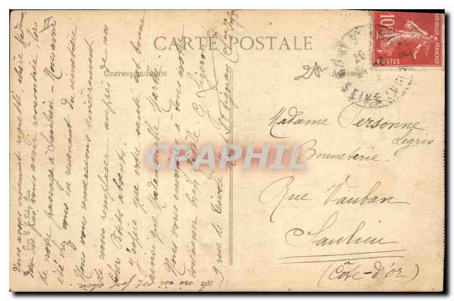 CPA Rouen le Palais de Justice Salle d'assises  — Verso
