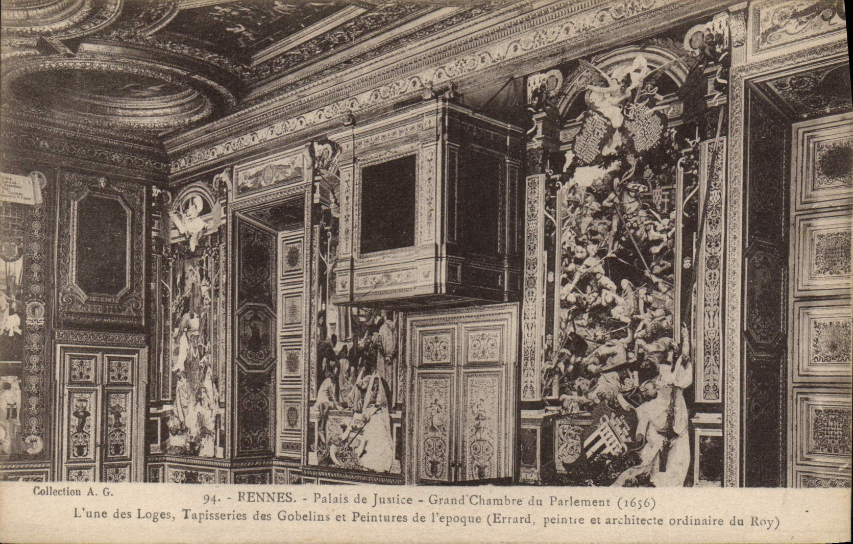 CPA Rouen le Palais de Justice Grand chanbre du Parlement 