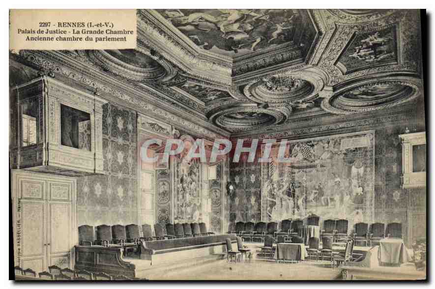 CPA Rouen le Palais de Justice ancienne chambre du parlement 