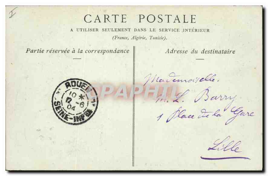 CPA Rouen salle de la cour d'Assises  — Rückseite