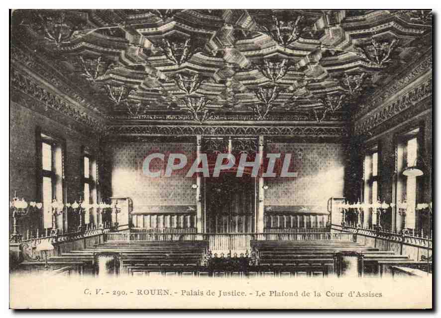 CPA Rouen le Palais de Justice le plafond de la cour d'Assises 