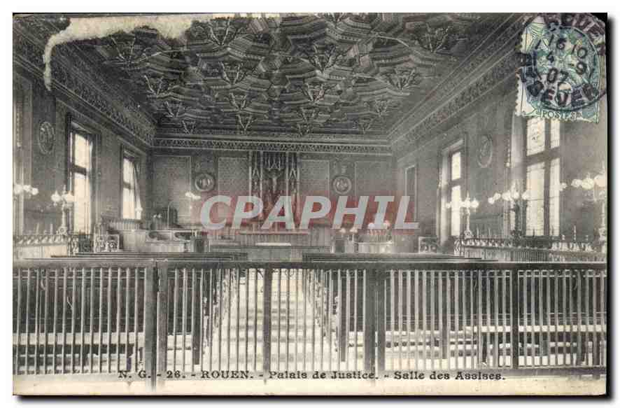 CPA Rouen Palais de Justice salle des Assises 