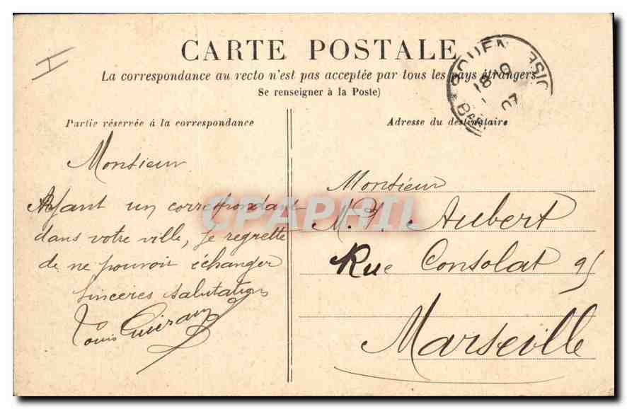 CPA Rouen Palais de Justice  — Verso